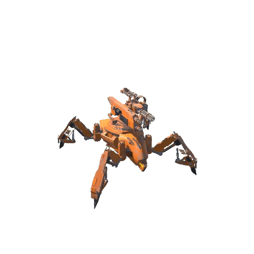 Orange Spider Robot